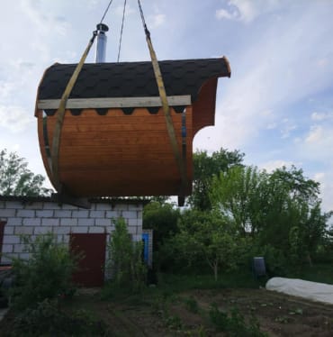 Купить баню бочку № 497 в Шарыпово по цене от 372539 руб. цена в Шарыпово от 372 539 руб.